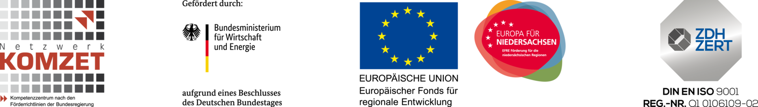 4 Förderlogos in einer Reihe